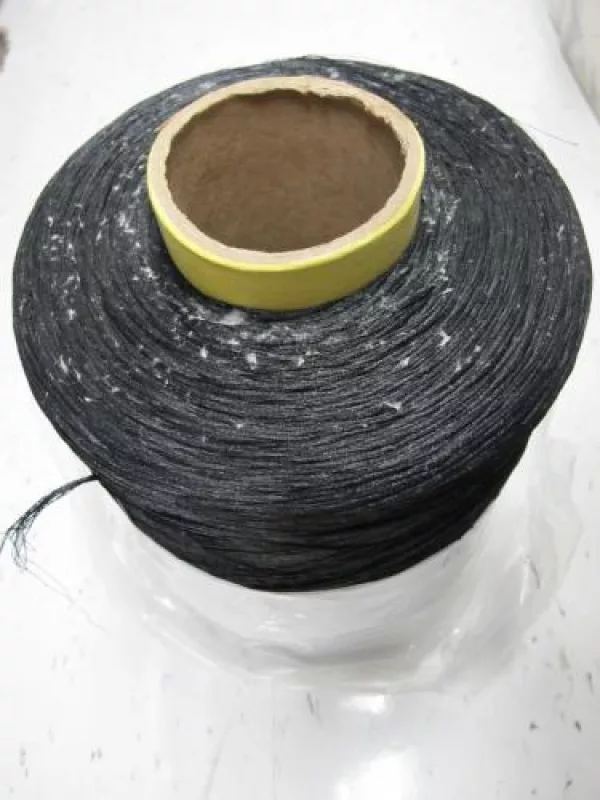 Bobbin of yarn with fungal growth