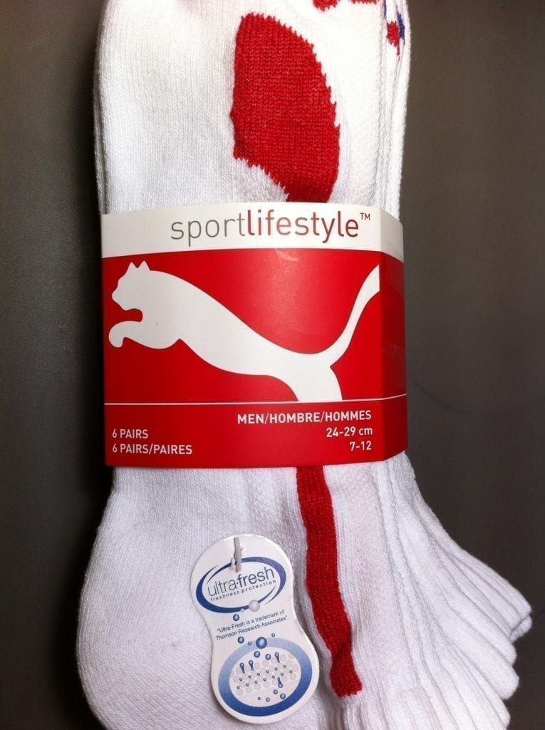 Antibacterial sports socks by Puma